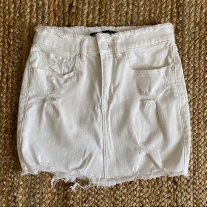 Express White Denim Skirt